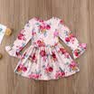 Pretty Toddler Kids Baby Girl Floral Pink Skirt Long Sleeve Princess Party Dress