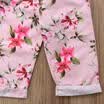 EE UU 2pcs Summer Kid Baby Girl Bow Floral Crop Top Chaleco Bowknot Pantalones Trajes Set