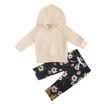 0-18M Newborn Baby Kids Girls Clothes Floral Hooded TopsLong Pants Outfits Set