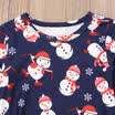 Moda para niños bebés niñas muñeco de nieve navidad copo de nieve vestido de fiesta de manga larga vestido