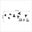 Canis Let It Be Fly Birds Art Wall Stickers Black Decals Mural Home Decal Room Decor canis kopen in de aanbieding