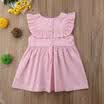 EE UU Toddelr Kids Baby Girl Sister Matching Ruffled Jumpsuit Romper vestido trajes