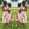 Canis Sexy Family Matching Women Kids Girl Party Flowers Dress Sundress Summer Clothes canis kopen in de aanbieding