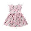 Lace Toddler Kids Baby Girl Unicorn Dress Tops Shorts Briefs Outfits Set Clothes