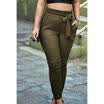 Women Elastic Waist Casual Solid Denim Pants Loose Drawstring Summer Trousers