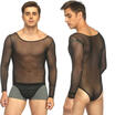 Meihuid Sexy Men Long Sleeve Hollow Black Mesh Sheer T Shirt Transparent Fishnet Tee Top meihuid kopen in de aanbieding Meihuid Sexy Men Long Sleeve Hollow Black Mesh Sheer T Shirt Transparent Fishnet Tee Top meihuid kopen in de aanbieding