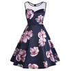Gbtiger Lace Panel Flower Print Sleeveless Vintage Dress gbtiger kopen in de aanbieding