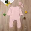 Niño pequeño bebé niña de manga larga mameluco mono Body Ropa Trajes