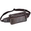 BULLCAPTA 2018 Nuevo estilo Malle de cuero genuino Paquetes de cintura Paquete de fanny pack Cinturón de teléfono Bolso Bolsa Gris Negro Bolsa de cadera Bolso de cadera paquete de cinturón