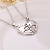 Canis Best Friend Heart Silver Gold Tone 2 Pendants Necklace Bff Friendship canis kopen in de aanbieding