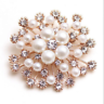 Canis Silver Wedding Bridal Colorful Rhinestone Crystal Pearl Flower Broach Brooch Pin canis kopen in de aanbieding