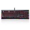 Titanium Taidu Symphony division smart gaming mechanical keyboard black Cherry tea axis RGB bright light with 104 keys