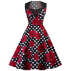 Gbtiger Vintage Floral Print Polka Dot Pin Up Dress gbtiger kopen in de aanbieding