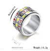 Fruit slot machine can rotate Titanium steel ring game ring ornaments