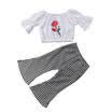 Flower Kids Baby Girl Trajes Ropa Camisetas de manga larga Pantalones largos 2PCS Set 1-5Y