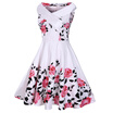 Gbtiger Rose Print 50S Sleeveless Dress gbtiger kopen in de aanbieding