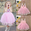 Canis Summer Kid Baby Girls Cute Bunny Floral Tulle Tutu Dress Sundress Clothes canis kopen in de aanbieding
