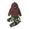 Canis Newborn Kids Baby Boys Sweatshirt Tops Camouflage Leggings Outfits Clothes