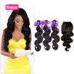 Passion 8A Brazilian Body Wave With Closure 3 Bundles Virgin Hair 100 Human passion kopen in de aanbieding