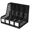 Comix B2024 Durable Quad Files Rack File Box File Basket Black Office Stationery