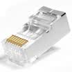 CNCOB CN-2001P six types of shielded crystal head FTP Gigabit network crystal head 6 copper shell RJ45 cable 30 bag