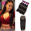 Nig Cute Hair 8A Human Brazilian Straight Virgin With Closure Unprocessed 4 Bundles Free23 Part nig cute hair kopen in de aanbieding Nig Cute Hair 8A Human Brazilian Straight Virgin With Closure Unprocessed 4 Bundles Free23 Part nig cute hair kopen in de aanbieding