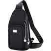 Seven wolves chest bag men&39s leisure sports bag Korean version of the shoulder diagonal cross black B1300362-201