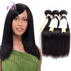 Fle 8A Grade Peruvian Virgin Human Hair 3Bundles Unprocessed Silk Straight Natural Black 100 Weft fle kopen in de aanbieding
