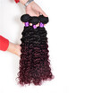 Sexy Lady Ombre 1B Burgundy Brazilian Hair Two Tone Kinky Curly Bundles Virgin Red Human Weave 10 26Inch Free Shipping sexy lady kopen in de aanbieding