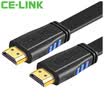 CE-LINK HDMI cable 2 meters digital high-definition line version 20 flat cable HDMI cable 4K 2K support 3D computer TV projector wiring 24K gold-plated black A1819