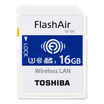 Toshiba TOSHIBA 16G FlashAir fourth generation wireless LAN embedded SDHC memory card U3 Class10