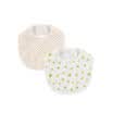 Cotton Age PurCotton Baby Sling Bibs Baby Bibs 22x30cm Lime Orange Stars 2pcs Bag