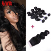 Iueenly Indian Virgin Hair Body Wave With Closure Human 3 Bundles iueenly kopen in de aanbieding