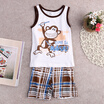 Canis Toddler Kids Baby Boys Summer Outfits T Shirt Tank Topspants 2Pcs Clothes Set canis kopen in de aanbieding