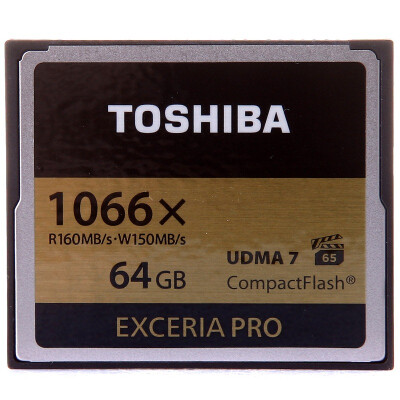 

Toshiba (TOSHIBA) EXCERIA Pro CF карта памяти 64 ГБ читать 160M написать 150M 1066 скорость / VPG-65