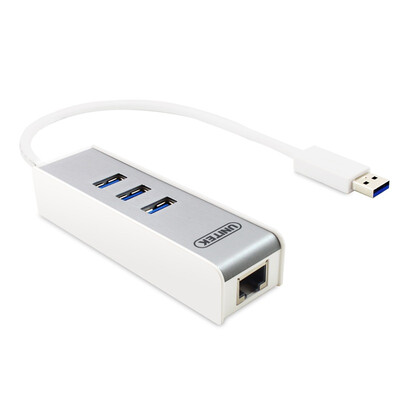 

(UNITEK) Y-3051 высокоскоростное расширение трех концентраторов USB3.0 + Gigabit Ethernet HUB