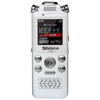 

Shinco (Shinco) V-59 8G диктофон снижение Профессиональный HD телеобъектив шум Запись голоса защищен паролем редактор MP3-плеер Ivory