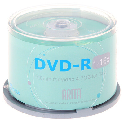

РИТЭК (ARITA) DVD-R 16 раз скорость 4,7 г баррелей е диски серии 50