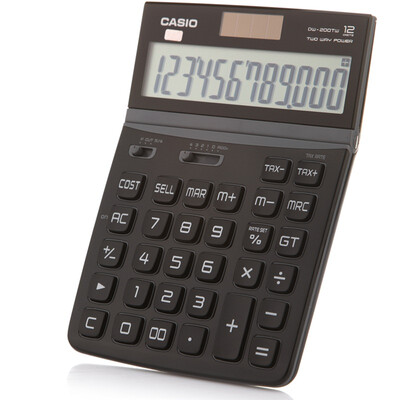 

Casio (CASIO) DW-200TW-BK серия большого калькулятор кристалл очарование элегантного черного песок