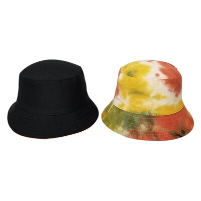

2019 Bucket Hat Women Summer Fashion Concsie Casual Colorful Cap Double Wear Sunscreen Travel Bucket Hat casquette gorras