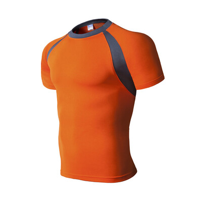 

Toponeto Mens Casual Splice Summer Fit Quick Dry Sport Short Sleeve Shirt Blouse Tops