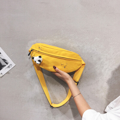 

Tailored Women Fashion Cute Panda Bags Canvas Shoulder Bags Crossbody Bag Chest Bags