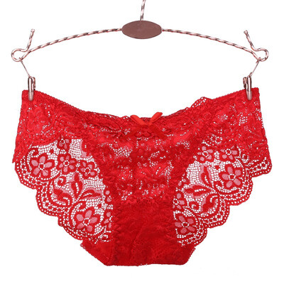 

2019 New Womens Sexy Lace Panties Seamless Breathable Panty Transparent Hollow design Briefs Plus Size Girls Underwear