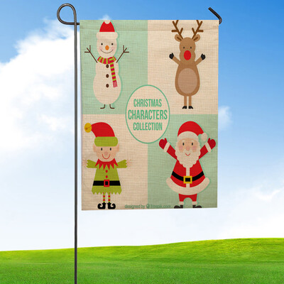 

Tailored Christmas Garden Flag Indoor Outdoor Home Decor Letters Flowers Flag