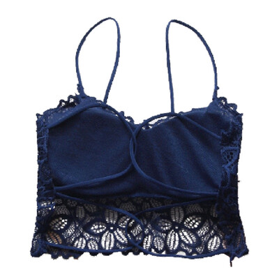 

Women Sexy Vest Chest Padded Tank Tops For Women Wearing Fitness Underwear Lace bralette crop top New