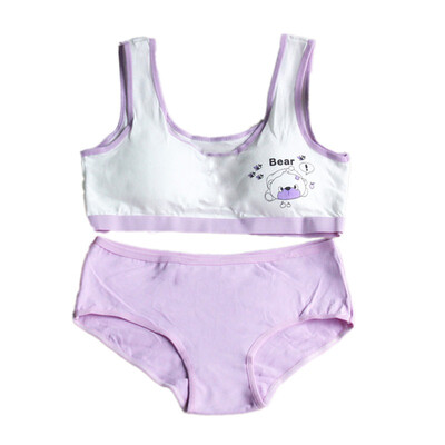 

Young Girl Training Bras Set Teenage Underwear Set Cotton Underwears Student Bra Children Bras Girl Underwear