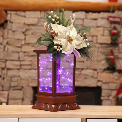 

Toponeto Christmas Decorations LED Candlestick Light Ornaments Craft Xmas Home Decor BK