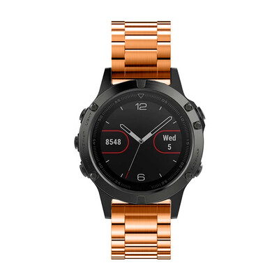 

〖Follure〗Genuine Stainless Steel Bracelet Band Strap For Garmin Fenix 5 GPS Watch BK