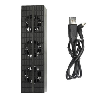 

USB External 3-Fan Super Turbo Temperature Cooling Fan Compatible for Playstation 4 Slim Console