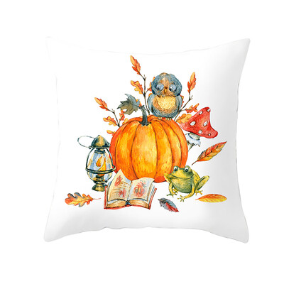 

〖Follure〗Fall Halloween Pumpkin Pillow Case Waist Throw Cushion Cover Sofa Home Decor